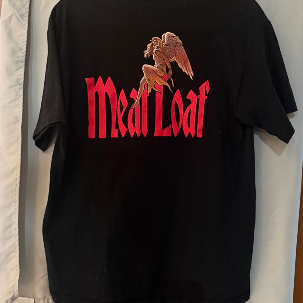 Hanes Ultraweight Black T-Shirt Meatloaf - Picture 2 of 3